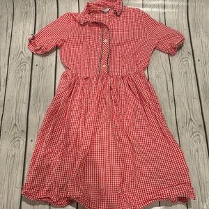 Vintage girls red and white gingham dress Suzy Brooks designed by Suzanne Sebart